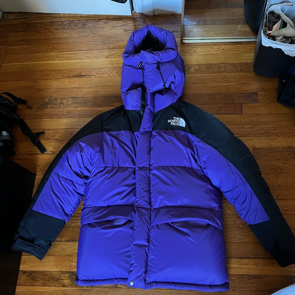 The North Face Violet and Black Puffer Coat
